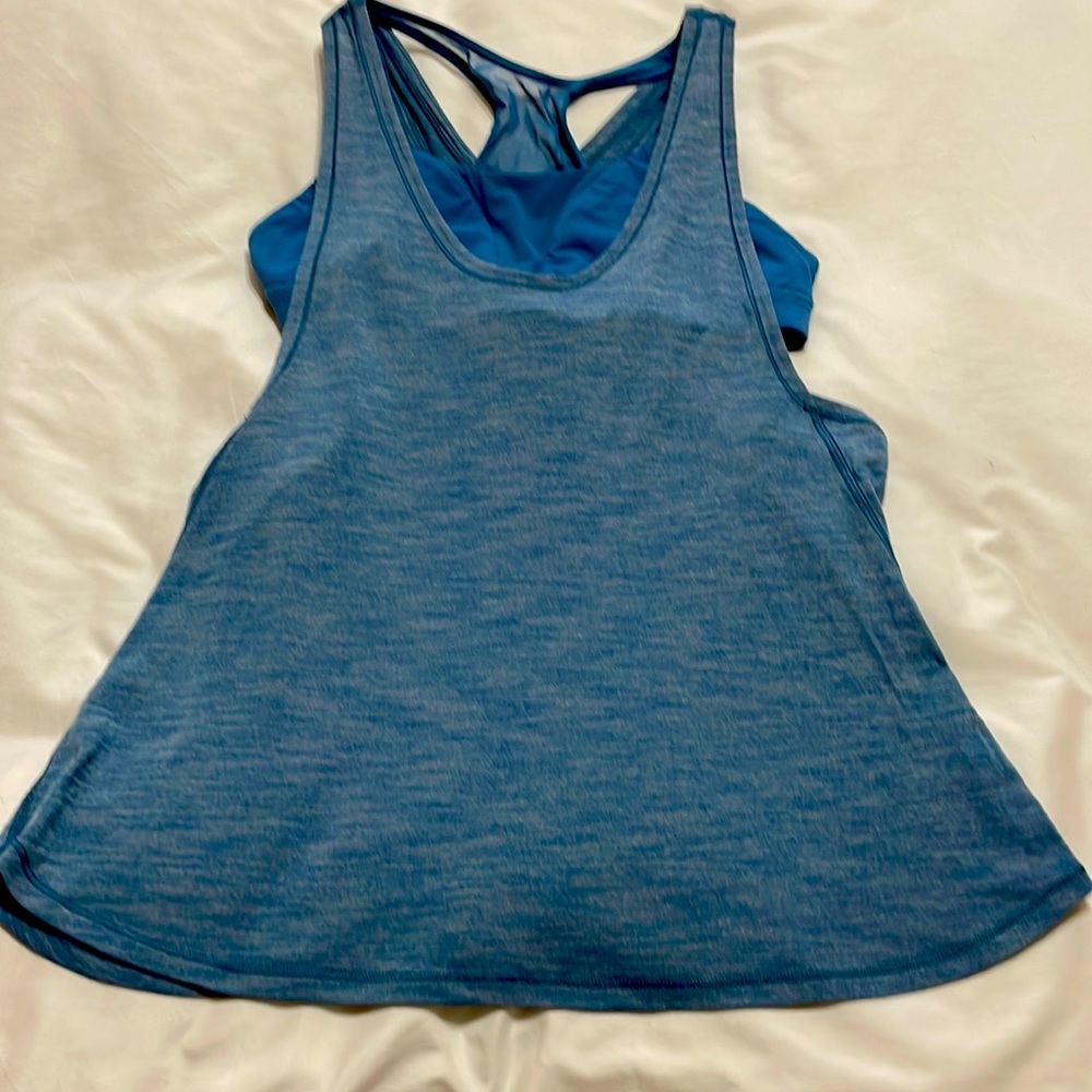 Lululemon bra and tank in one workout shirt